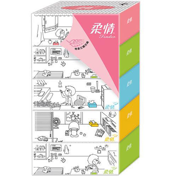 柔情面紙160抽*5盒*10袋幸福原創
